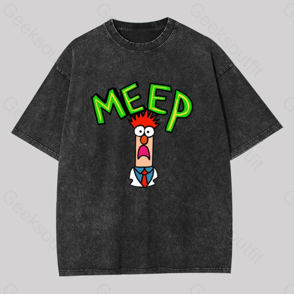 Beach TeeMeep muppet beaker Washed T-Shirt