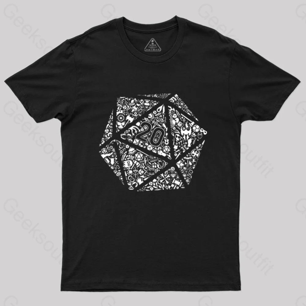 Zippered TeeMosaic D20 T-Shirt