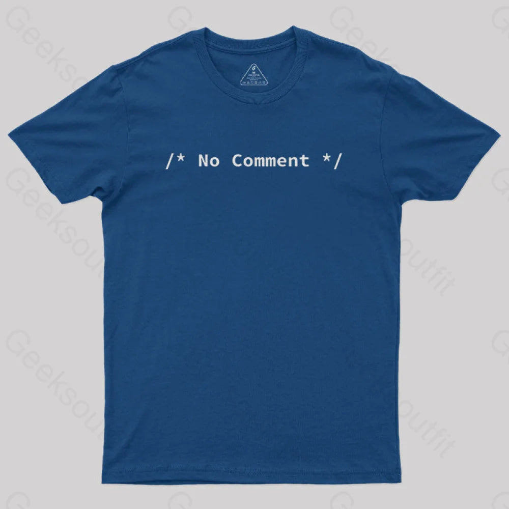 Zippered TeeNo Comment Nerd T-Shirt