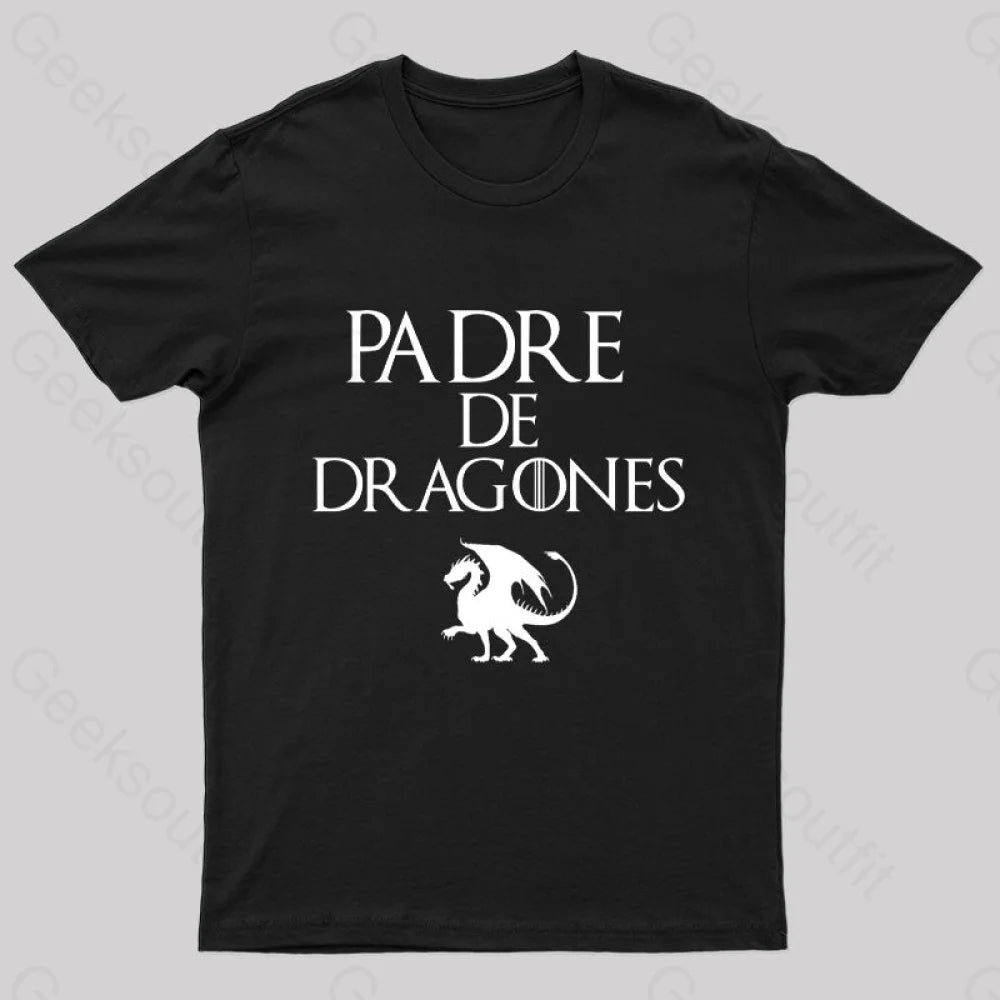 Zippered TeePadre De Dragones Geek T-Shirt