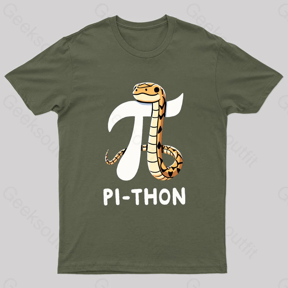 Graphic TeePi-Thon Pi Symbol Python Nerd T-Shirt