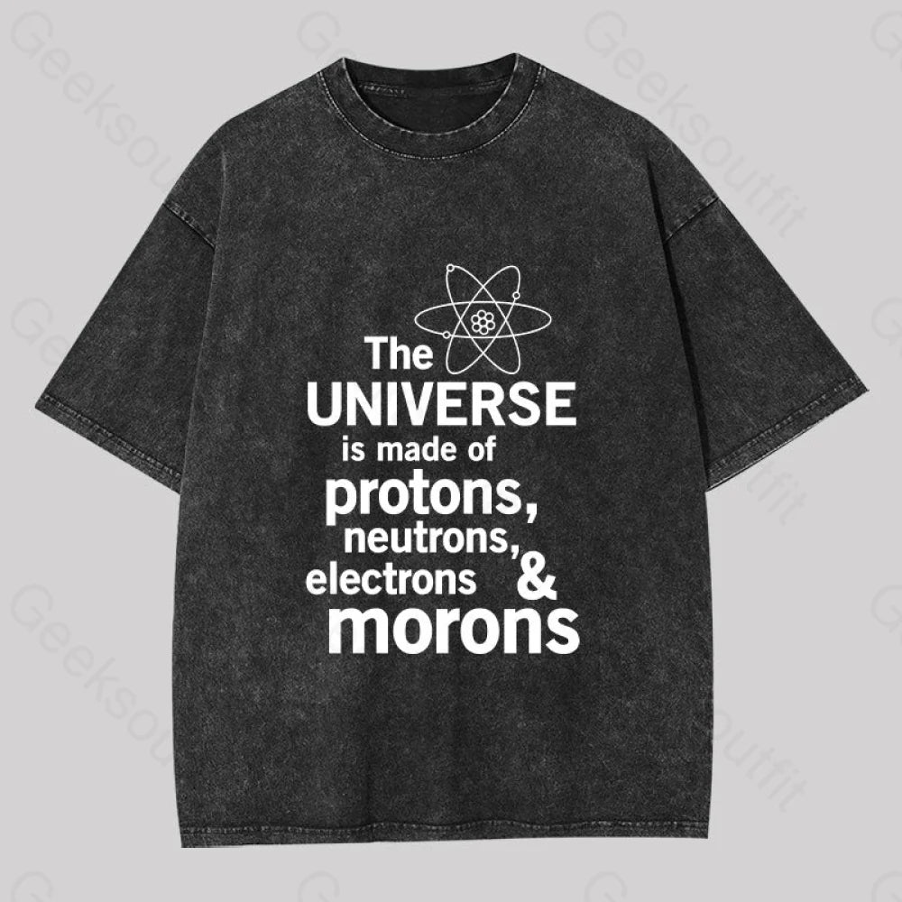 Collaboration TeeThe composition of the universe Washed T-Shirt