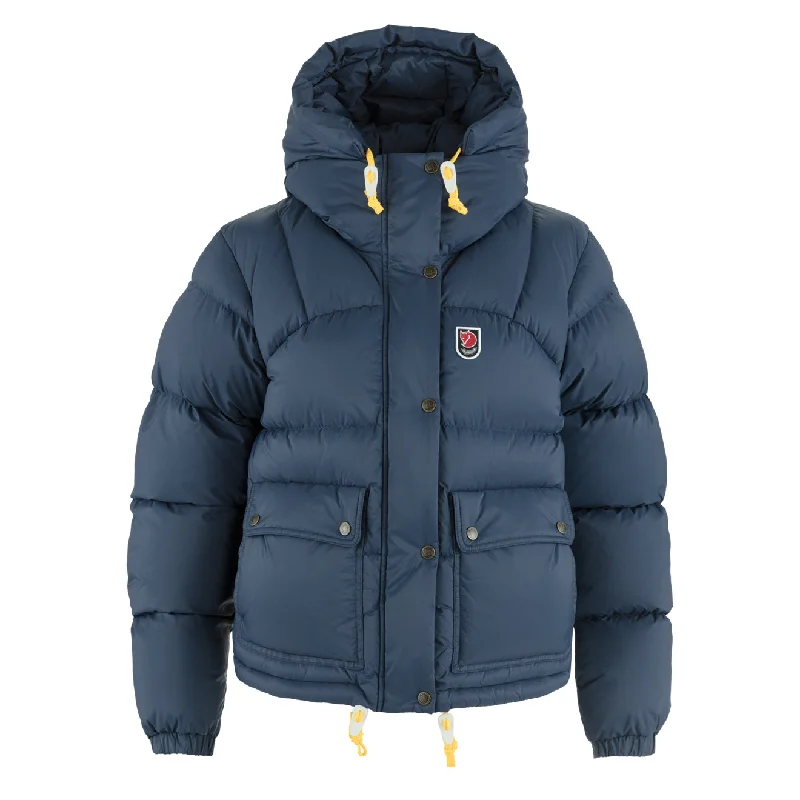 Fjallraven Womens Expedition Down Cropped Jacket NavyCroptopknit