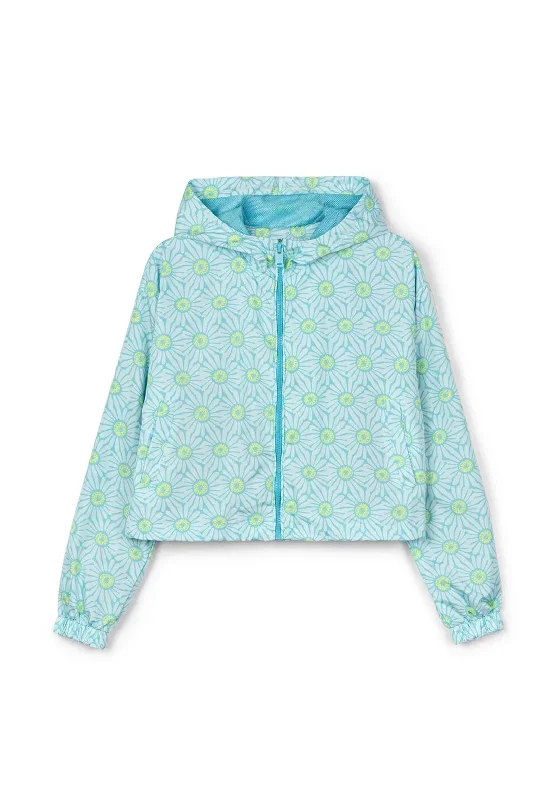 Tiffosi Girl Nina Cropped Long Sleeve Floral Jacket, BlueCroptopmodern