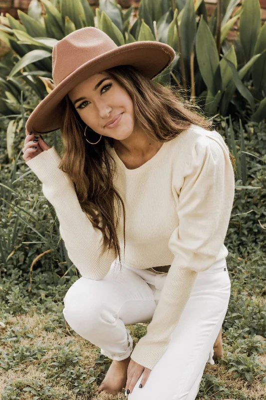 Ivory Puff Long Sleeve Top