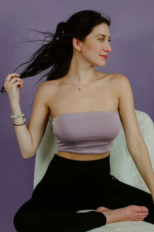 Lavender Bandeau TopCroptopbreathable