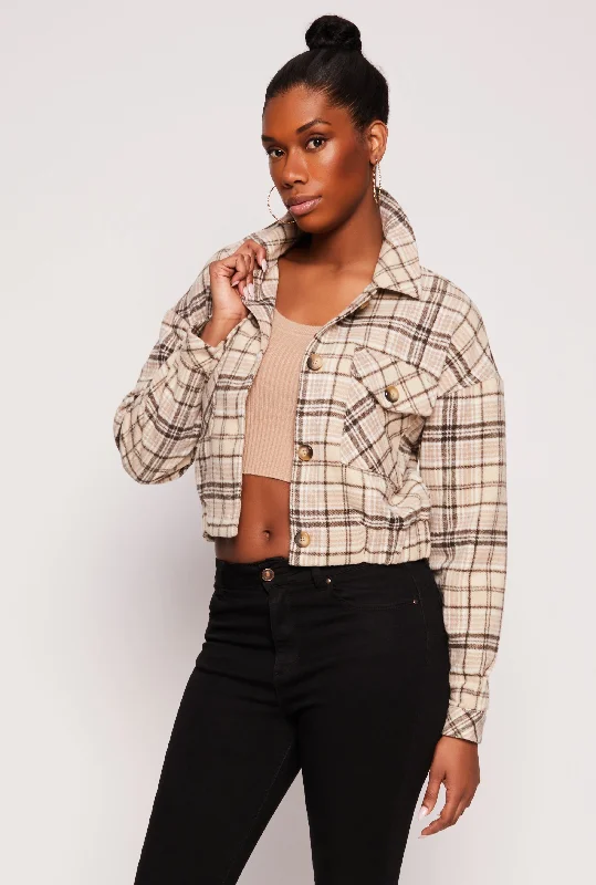 Cropped Plaid ShacketCroptopcustom