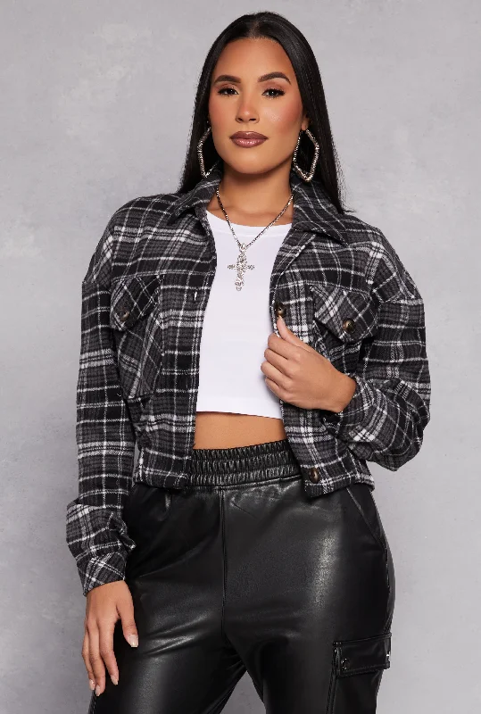 Cropped Plaid ShacketCroptopmodern