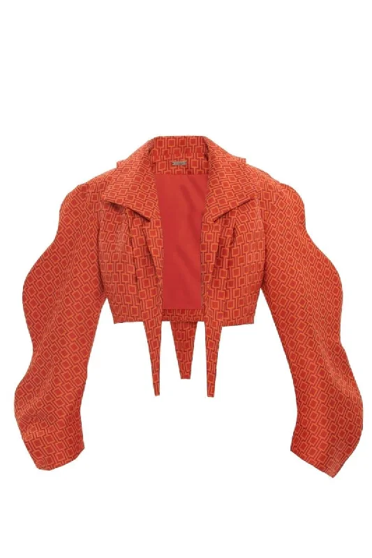 ORANGE MUSHROOM CROPPED JACKETCroptoptailor