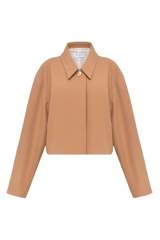 SHONDA CROPPED JACKET WITH COLLARCroptopfinish