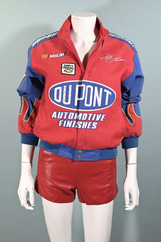 Vintage Dupont Nascar Cropped Jacket, Jeff Gordon + Patches MCroptopaumented