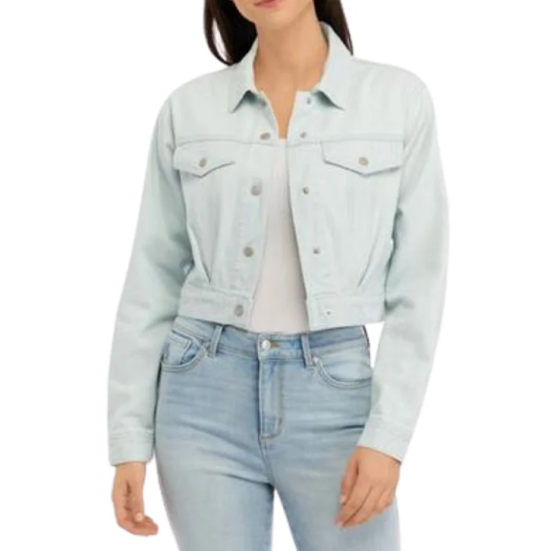 GLORIA VANDERBILT -  Cropped Trucker Jacket with PleatsCroptopquality